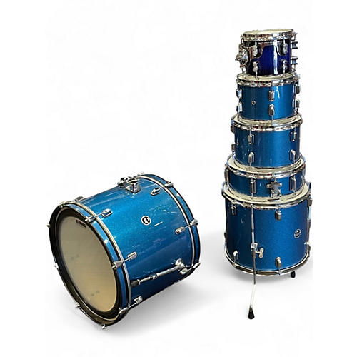 Used PDP by DW 6 Piece CENTER STAGE BLUE Drum Kit BLUE