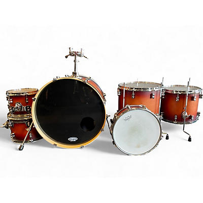 Used PDP by DW 6 Piece CONCEPT MAPLE Tobacco Burst Drum Kit
