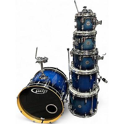 Used PDP by DW 6 Piece Concept Series Blue Burst Drum Kit