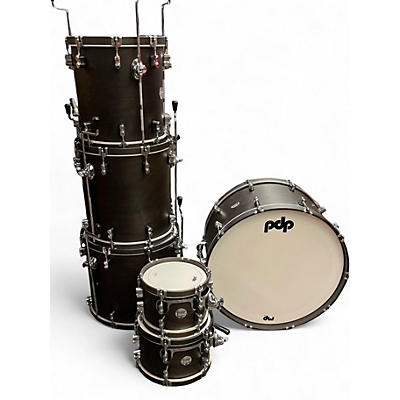 Used PDP by DW 6 Piece Concept Series black stain Drum Kit
