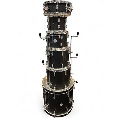 Used PDP by DW 6 Piece PDCM2216CF CARBON FIBER Drum Kit