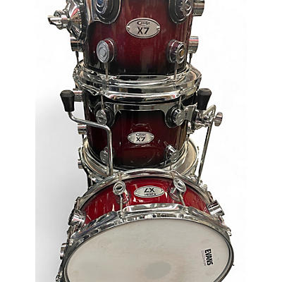 Used PDP by DW 6 Piece X7 Black Cherry Drum Kit