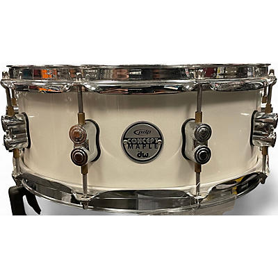 Used PDP by DW 6.5X14 Concept Series Snare Pearl White Drum