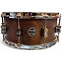 Used PDP by DW 6.5X14 LTD Maple/Walnut Snare, Natural Satin Walnut Drum Walnut 15