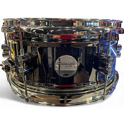 Used PDP by DW 6X12 Concept Series Snare Black Nickel Drum Black Nickel 90