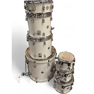 Used PDP by DW 7 Piece Concept Series Pearl White Drum Kit
