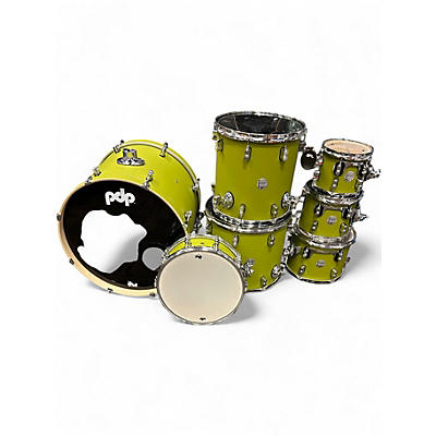 Used PDP by DW 7 Piece Concept Series SATIN OLIVE Drum Kit
