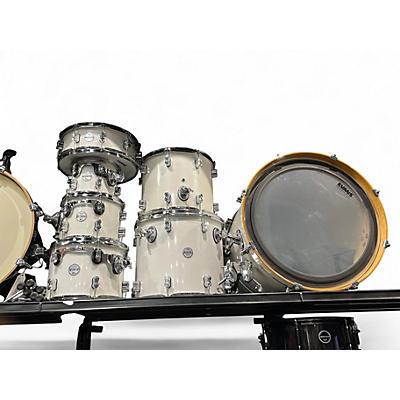 Used PDP by DW 7 Piece Concept Series WHTE SPARKLE Drum Kit