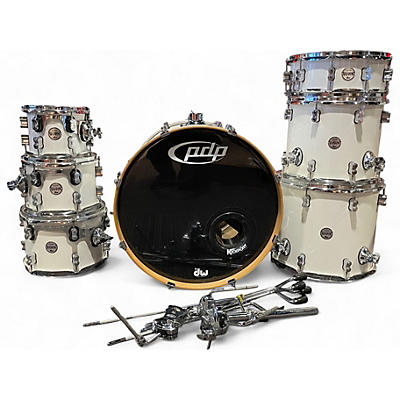 Used PDP by DW 7 Piece Concept Series White Drum Kit