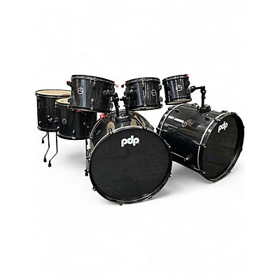 Used PDP by DW 7 Piece Encore Black Sparkle Drum Kit