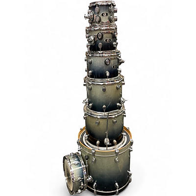 Used PDP by DW 7 Piece X7 BLACK AND SILVER SPARKLE Drum Kit