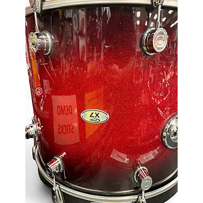 Used PDP by DW 7 Piece X7 Red to Black Fade Drum Kit