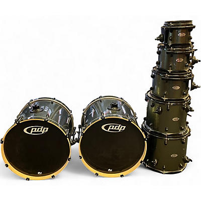 Used PDP by DW 8 Piece  Double Drive Deep Green Drum Kit