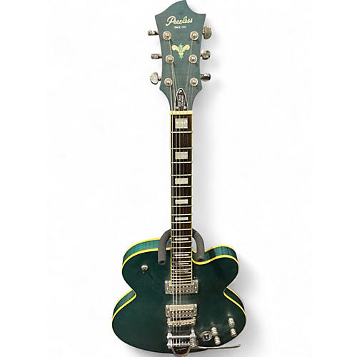 Used PEERLESS DEEP BLUE STANDARD Blue Hollow Body Electric Guitar Blue