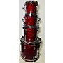 Used PRECISION DRUM CO Used PRECISION DRUM CO 4 piece CUSTOM RED SPARKLE WRAP Drum Kit RED SPARKLE WRAP