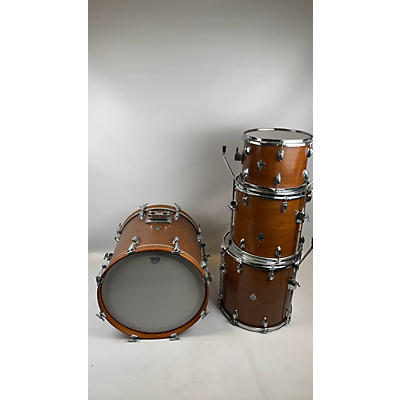 PRECISION DRUM CO Used PRECISION DRUM CO 4 piece WALNUT WARRIOR Natural Drum Kit