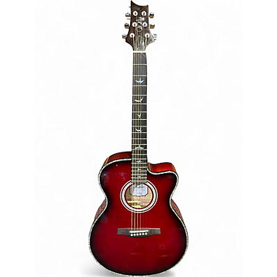 Used PRS A50E Crimson Red Burst Acoustic Guitar