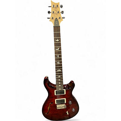 Used PRS CE 24 Semi-Hollow Flame Maple Top Cherry Redburst Hollow Body Electric Guitar