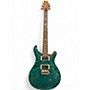Used PRS Custom 24 10 Top Blue Crab Blue Solid Body Electric Guitar Blue Crab Blue