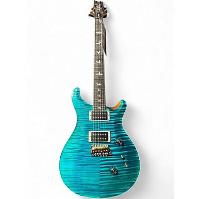 Used PRS Custom 24 10 Top Carroll Blue Solid Body Electric Guitar