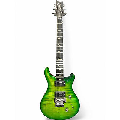 Used PRS Custom 24 10 Top Floyd Emerald Green Solid Body Electric Guitar