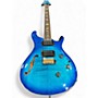 Used PRS Custom 24 Semi Hollow Piezo Lake Blue Hollow Body Electric Guitar Lake Blue