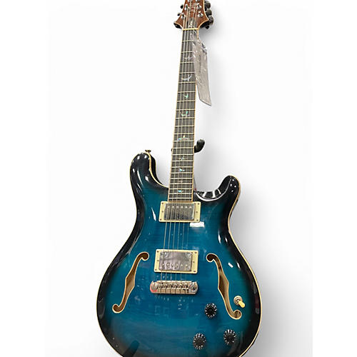Used PRS Piezo peacock blue burst Hollow Body Electric Guitar peacock blue burst