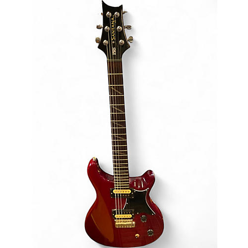 Used PRS SANTANA SE RED Solid Body Electric Guitar RED