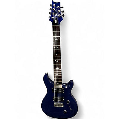 Used PRS SE CUSTOM 24 7 STRING BLUE Solid Body Electric Guitar
