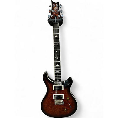 Used PRS SE CUSTOM 24 QUILT TOP BLACK GOLD BURST Solid Body Electric Guitar