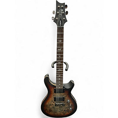 Used PRS SE CUSTOM EXOTIC BURL ORANGE BURST Solid Body Electric Guitar