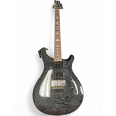 Used PRS SE CUSTOM FLOYD Trans Black Solid Body Electric Guitar