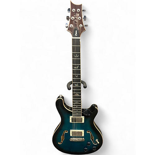 Used PRS SE CUSTOM PIEZO Blue Sunburst Hollow Body Electric Guitar Blue Sunburst