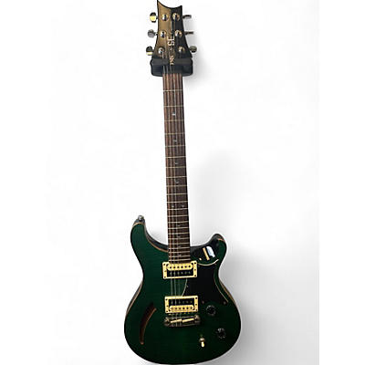 PRS Used PRS SE CUSTOM THIN LINE TRANS GREEN  Hollow Body Electric Guitar