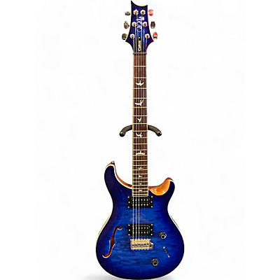 PRS Used PRS SE Custom 22 Quilted Limited Edition Faded Blue Burst Hollow Body Electric Guitar