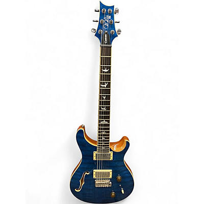 Used PRS SE Custom 22 Semi Hollow Body Blue Solid Body Electric Guitar