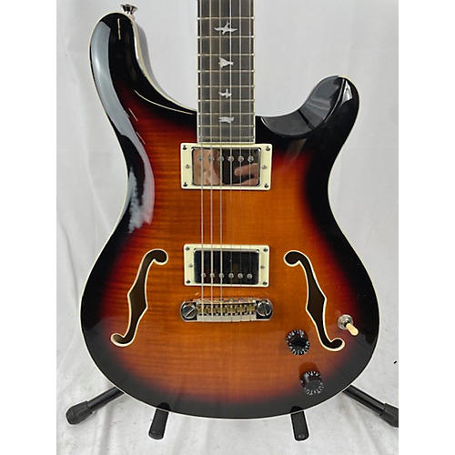 PRS Used PRS SE Custom 22 Semi-Hollowbody 3 Tone Sunburst Hollow Body Electric Guitar 3 Tone Sunburst