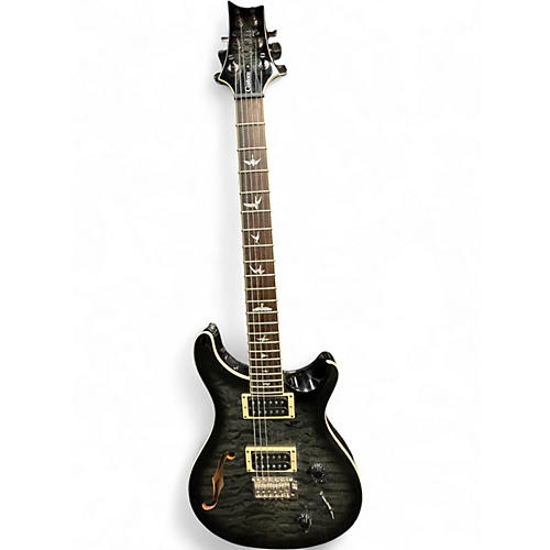 Used PRS SE Custom 22 Semi-Hollowbody Black Hollow Body Electric Guitar Black