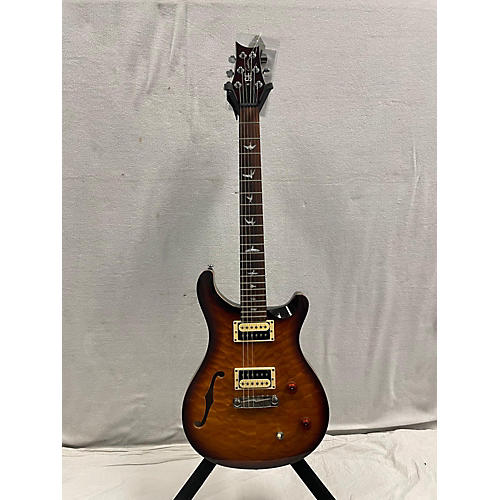 PRS Used PRS SE Custom 22 Semi-Hollowbody Brown Sunburst Hollow Body Electric Guitar Brown Sunburst