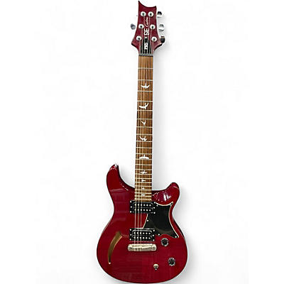 Used PRS SE Custom 22 Semi-Hollowbody Crimson Red Trans Hollow Body Electric Guitar