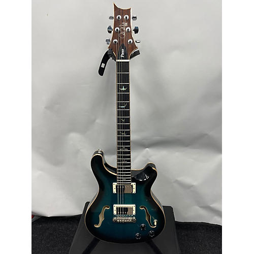 PRS Used PRS SE Custom 22 Semi-Hollowbody II Peacock Blue Hollow Body Electric Guitar Peacock blue