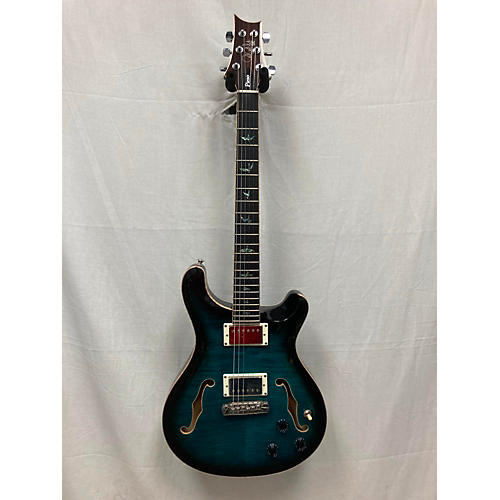 PRS Used PRS SE Custom 22 Semi-Hollowbody Piezo BLUE Hollow Body Electric Guitar Blue