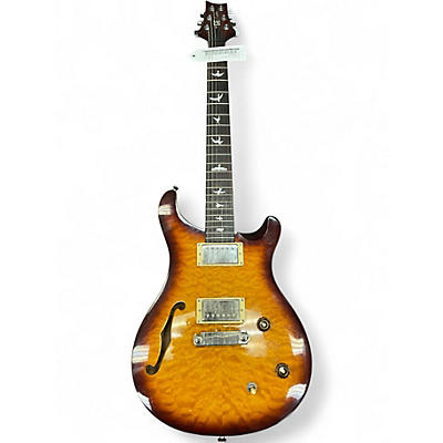 Used PRS SE Custom 22 Semi-Hollowbody Quilt Top Amber Burst Hollow Body Electric Guitar