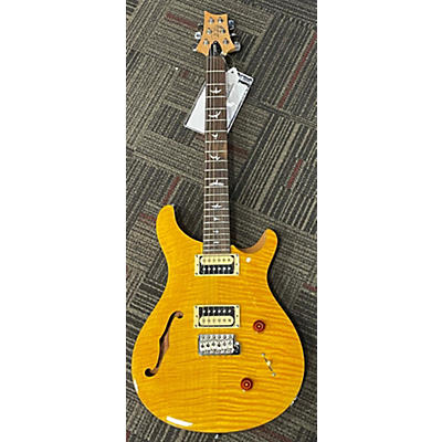 PRS Used PRS SE Custom 22 Semi-Hollowbody Santana Yellow Hollow Body Electric Guitar