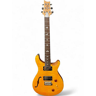 Used PRS SE Custom 22 Semi-Hollowbody Santana Yellow Hollow Body Electric Guitar