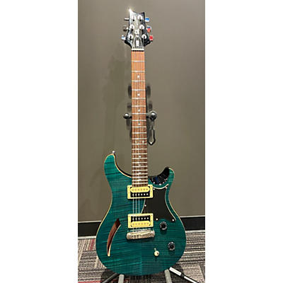 PRS Used PRS SE Custom 22 Semi-Hollowbody Teal Hollow Body Electric Guitar