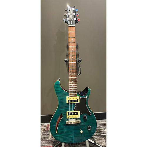 PRS Used PRS SE Custom 22 Semi-Hollowbody Teal Hollow Body Electric Guitar Teal