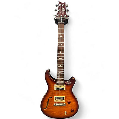 Used PRS SE Custom 22 Semi-Hollowbody Tobacco Burst Hollow Body Electric Guitar