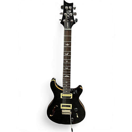 Used PRS SE Custom 22 Semi-Hollowbody Trans Black Hollow Body Electric Guitar Trans Black