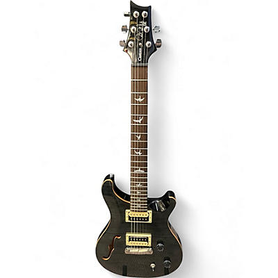Used PRS SE Custom 22 Semi-Hollowbody Trans Black Hollow Body Electric Guitar